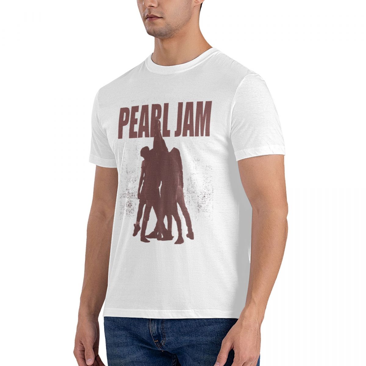 ZheXiong TEE T-shirt Muziek Pearls Jam Heren Oversized T-shirt Mode Casual Korte Mouw T-shirt Vintage Katoenen T-shirts L