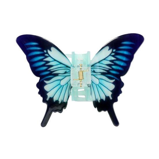 Women Hair Claw Colorful Imitation Butterflies Design Hair Clip Non-Slip Secure Grip Back Head Hair Clip Hair Accessories