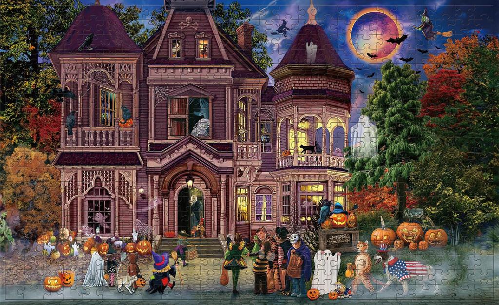 500-piece jigsaw puzzle: a challenging family game featuring vibrant art of landscapes, cities, animals, and holiday themes. Made on dust-free,