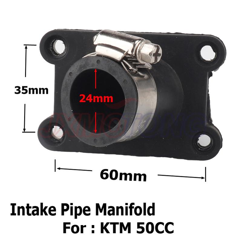 Motorcycle Intake Pipe Mainfold Boot For KTM SX 50 MALAGUTI LEM 50cc 60cc 2001-2008 50SX Mini Adventure Bike