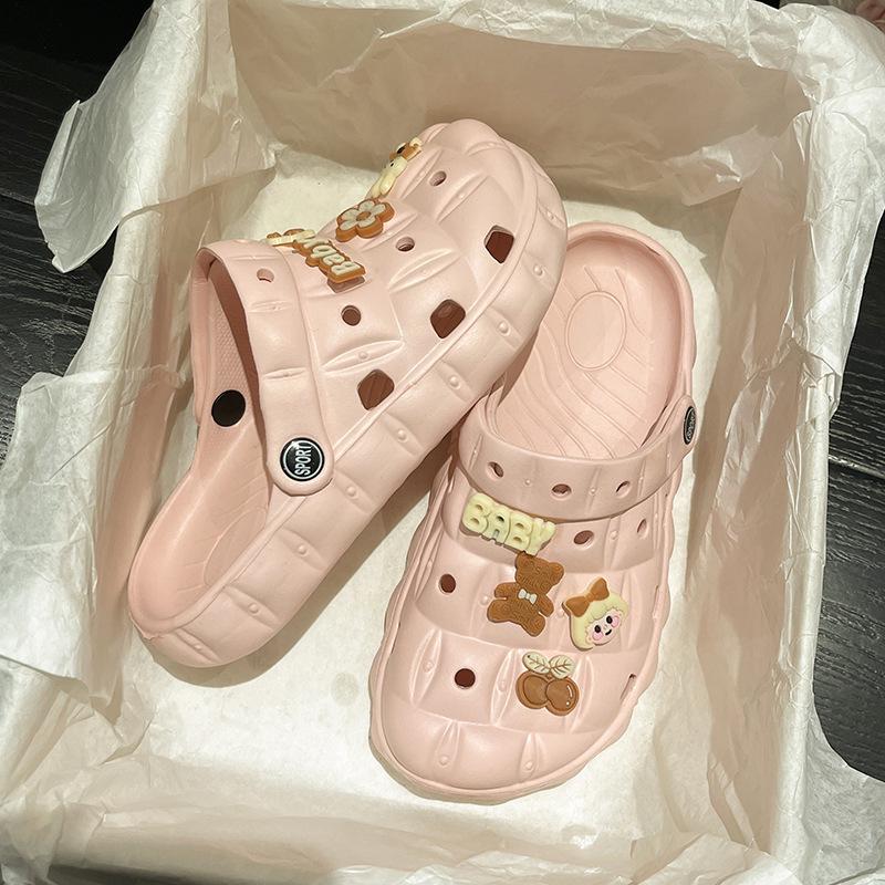 Women's Summer Outdoor Non-Slip EVA Slippers - Thick Sole, Odor-Free, One-Piece Design, Free Shipping