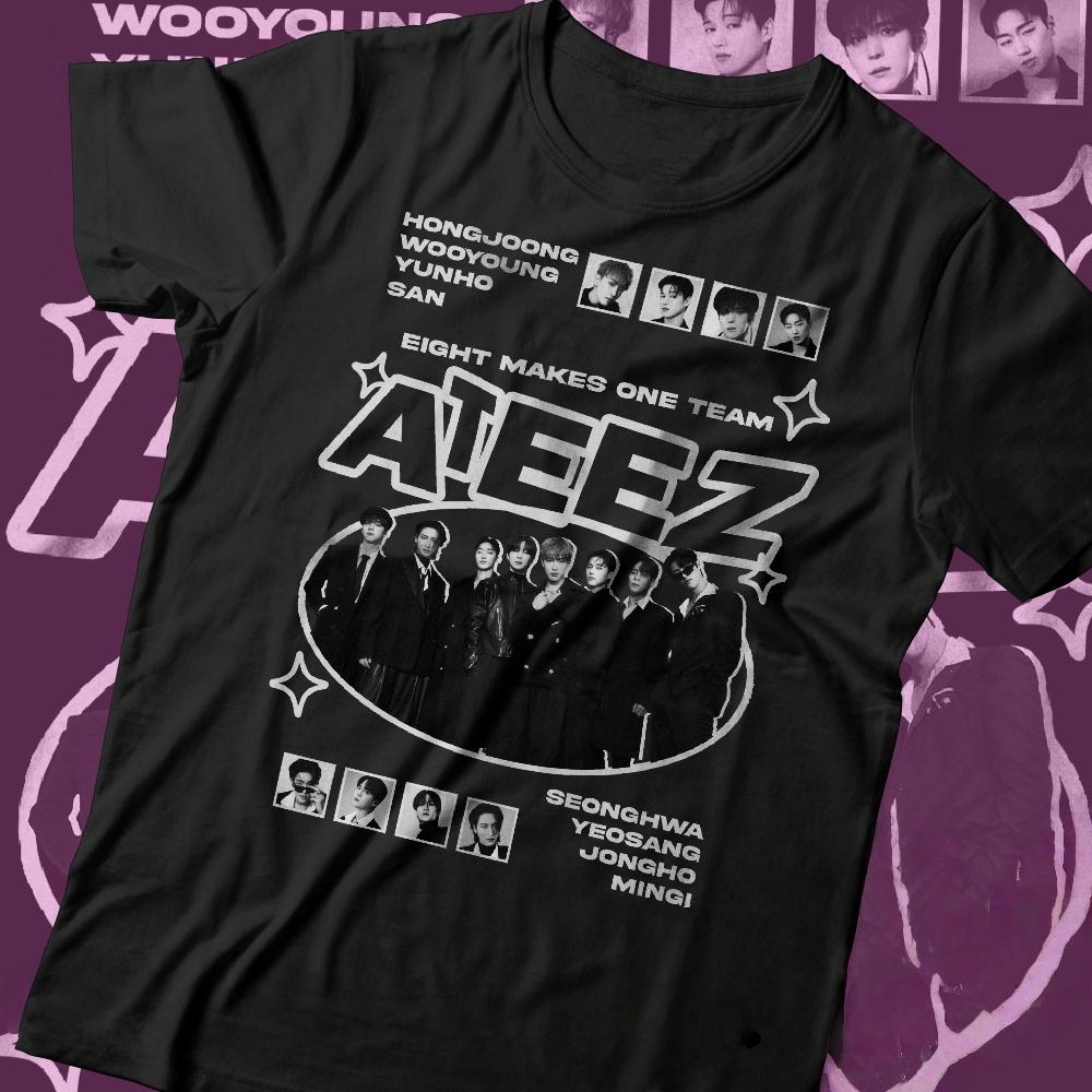 KPOP ATEEZ graphic 2026 Unisexs TShirt Unisex ONeck 100Cotton Short Sleeve Y2k Oversized Popular Streetwear Fashion Women Tee