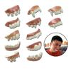 8/10/12Pcs Halloween Teeth  for Cosplay Party, Funny Gag Teeth Halloween Dentures Set for Adult Halloween Masquerade