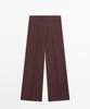 Masimodutti 100% Linen Mid-Rise Flare Pants
