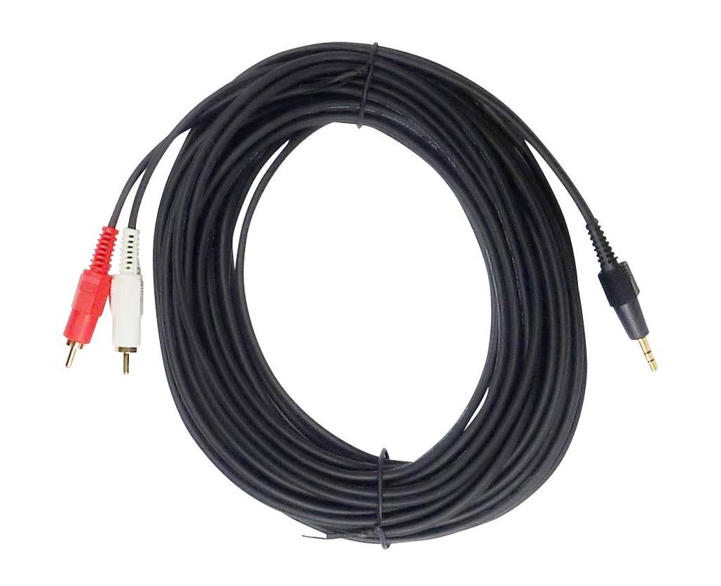 OFC Stereo Mini Plug To RCA Red and White Audio Cable MST-10 3.5mm (10m)