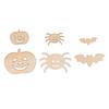 Sujets en bois - Halloween - 30 pièces - Bois brut - Décoration créative