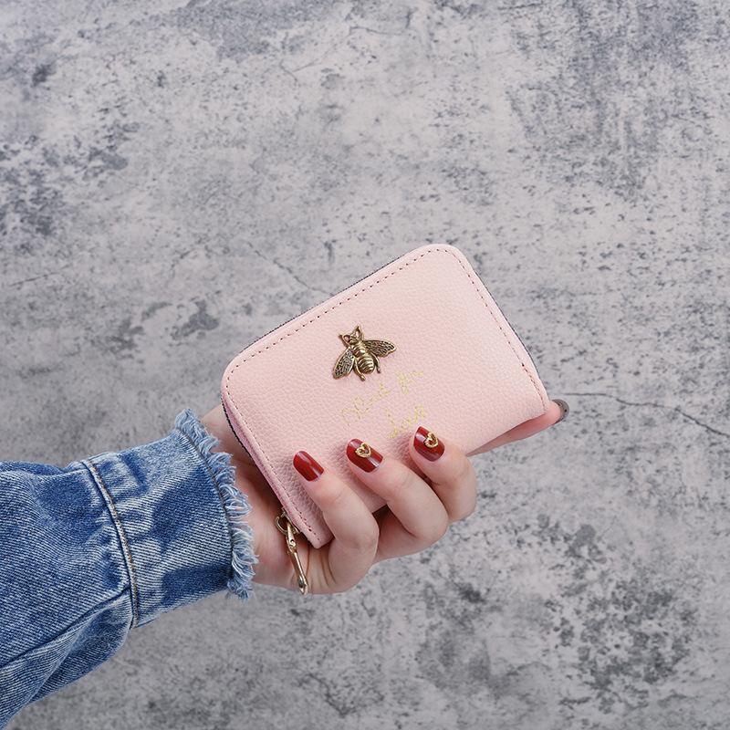 מחזיק ארנק מיני קטן מעור נשים רוכסן תיק מצמד ארנק מטבעות