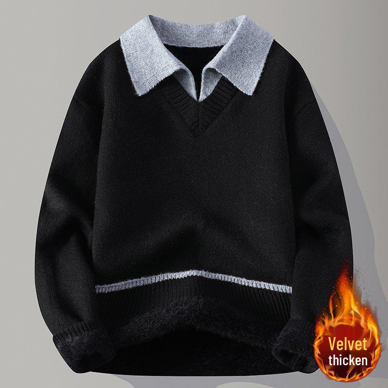 Herbst/Winter 2025 Herren Strickpullover mit Revers - Heißer Verkauf in Südostasien