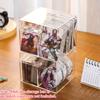 2pcs Acrylic Trading Card Organizer Boxes 12x10cm Clear Plastic Storage for Anime Pins Collectibles Desk Accessories Card Boxes