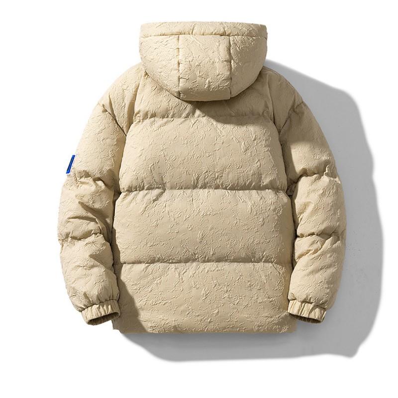 Nuova versione invernale da uomo coreana del cappotto imbottito in cotone con cappuccio spesso di tendenza