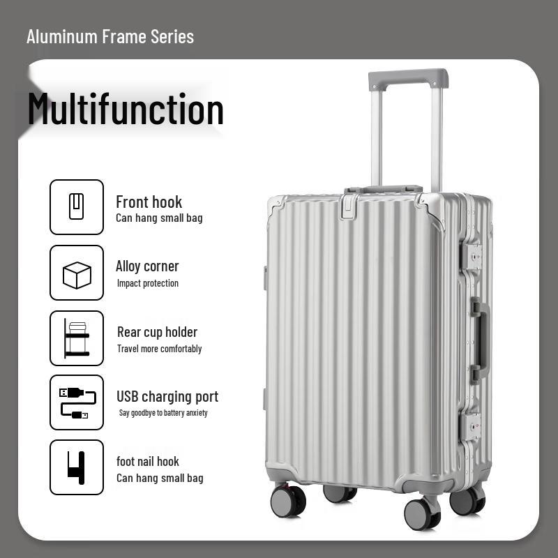 Zhili Stylish Aluminum Frame Luggage 20 inch