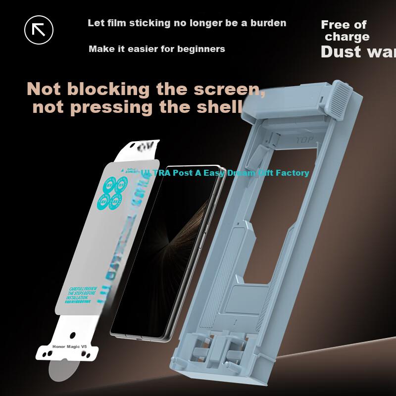 Instant Dust Removal Case Protection Screen Protector for Honor Magic V5, Full Adhesive Ceramic Film, Non-Tempered Soft Film, Anti-Fingerprint