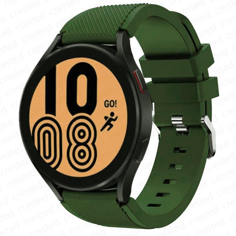 20mm/22mm Watch Strap for Samsung Galaxy Watch 4 6 Classic/5/5 Pro/46mm/3/active 2/s3/s2 Silicone Bracelet Galaxy Watch 4 Strap