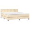 3140390 vidaXL Divan Bed with Mattress Cream 160x200 Cm Fabric