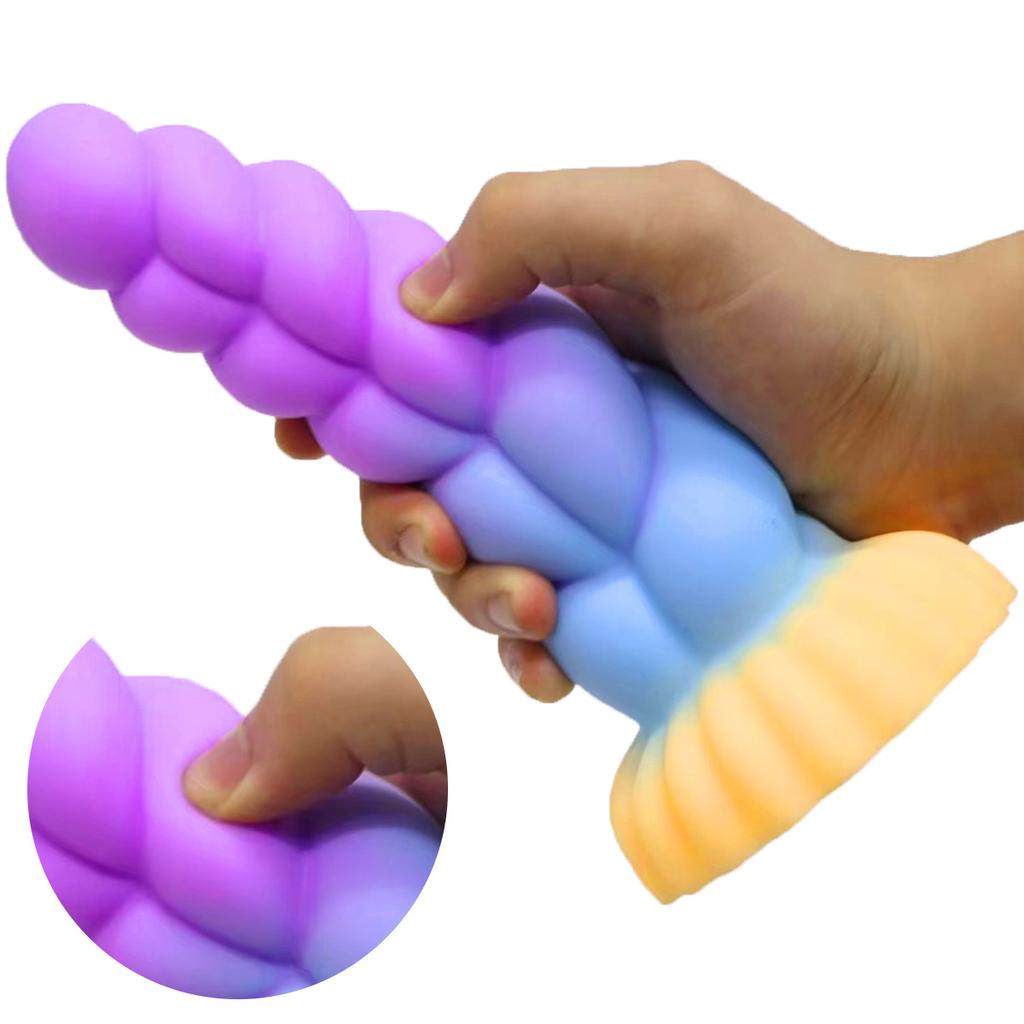 Twist Mini Sex Product Silicone Mixed Color Anal Sex Toys Adult Male and Female Thread Anal Expansion Masturbation Device