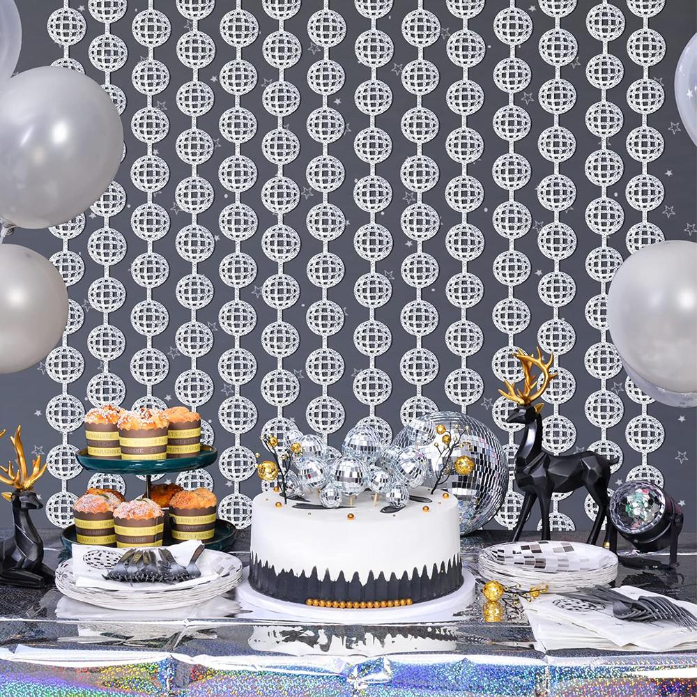 2 Pcs Disco Ball Disco Party Decorations Photo Booth Props
