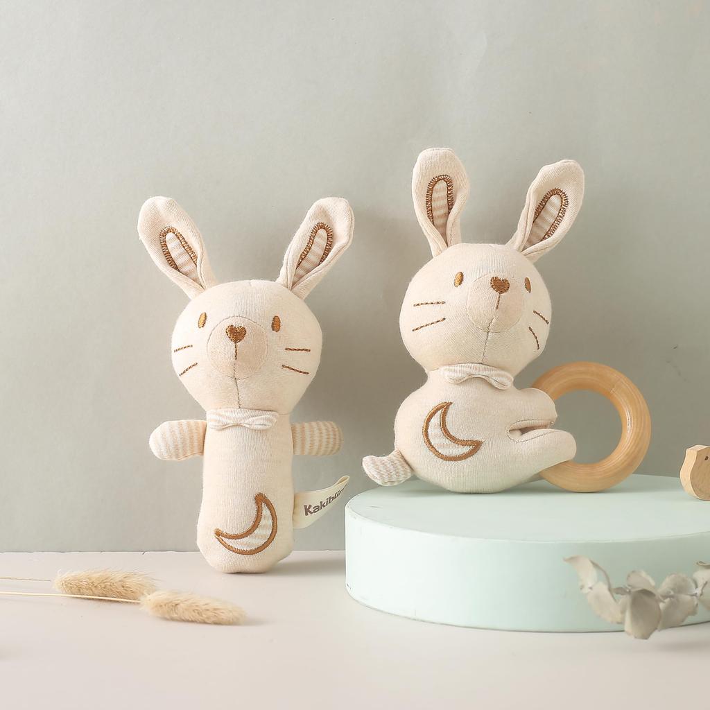 Promise Babe Stick Rattle Rattle Baby Fabric Organic Baby Shower Educational Toy for Newborns and Baby Gift Ring-Ring Toy, Toy, Cotton, Gift,