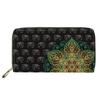Elephant Bohemian Fold In Half Design Custom Printed Leather Change Bag