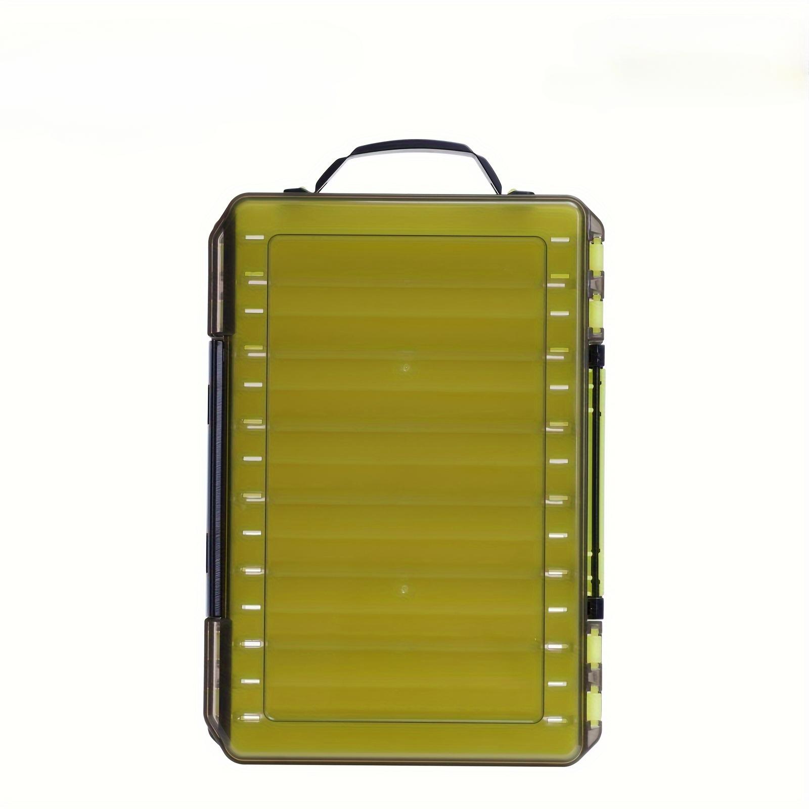 

Двухсторонняя коробка для приманок с отделениями, чехол для рыболовных принадлежностей, контейнер для снастей, регулируемый органайзер Large жёлтый