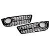 2PCS Honeycomb Front Fog Lamp Cover Grille Grill Fit A5 2007-2011