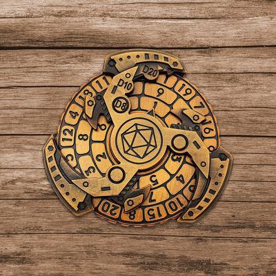 7 w 1 Obrotowa ruletka Kostki Metalowe Obracające się Kostki DND z Pudełkiem Kostek D&D Kostki Spinner Wielościenne do TRPG MTG Dungeons and Dragons