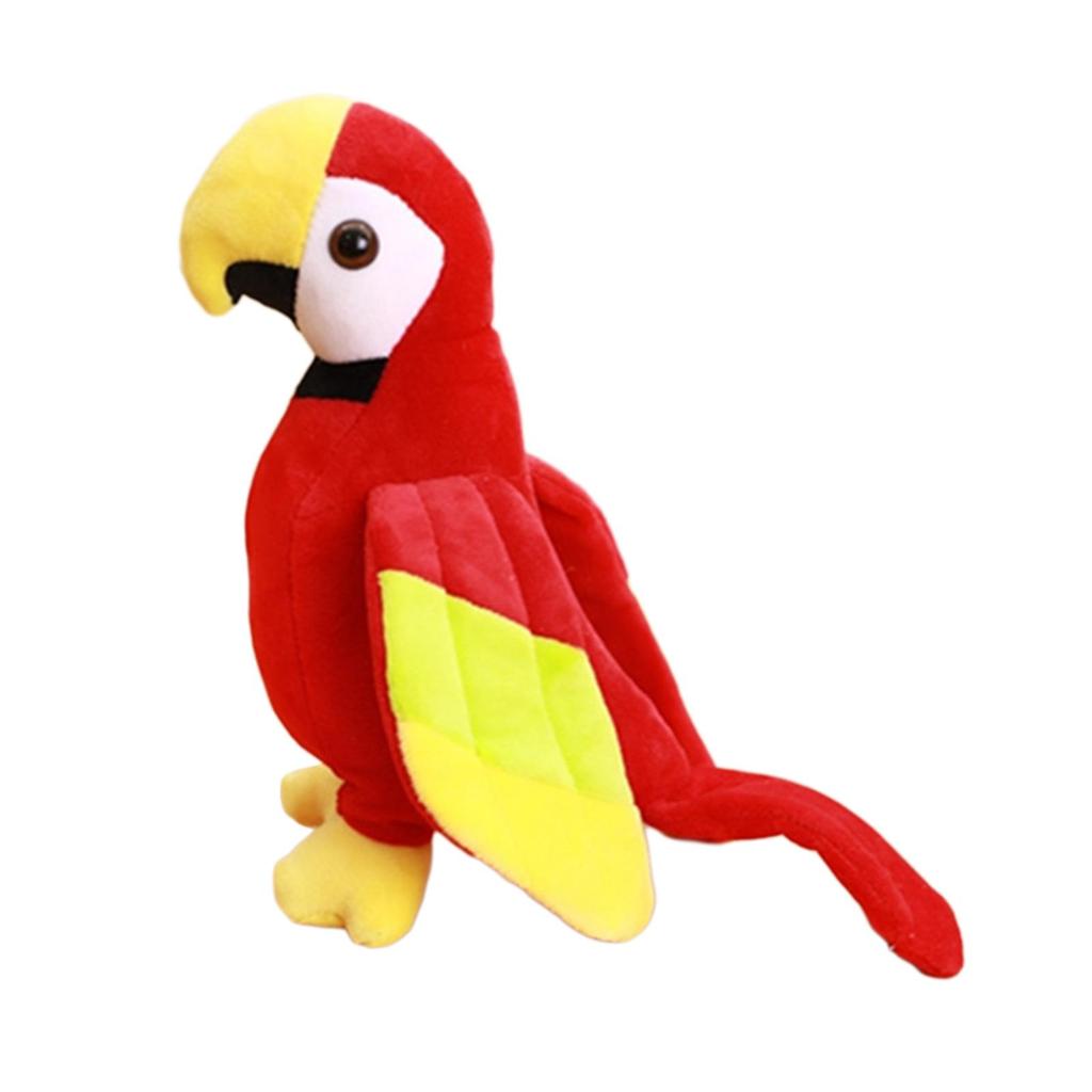 Cartoon Parrot Figure Toy Macaw Pillow Bird Stuffed Animal for Party Favors Room Decoration Children