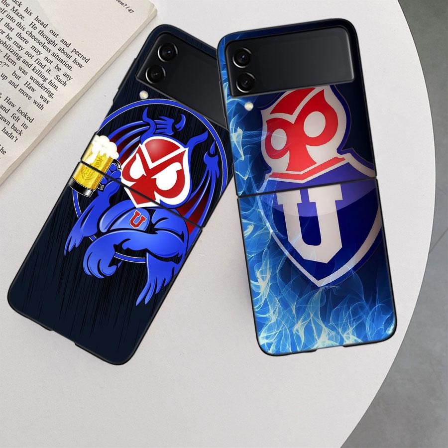 Fondo U. De Chile LOGO Phone Case For Samsung Z Flip 7 6 5G Galaxy Z Flip 5 4 3 Black Hard Cell Cover Luxury PC Shell Coque