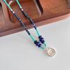 Stone Glass Beaded Spiral Pendant Necklace Temperament Versatile Personality Collarbone Chain Niche Fashion High-end Jewelry