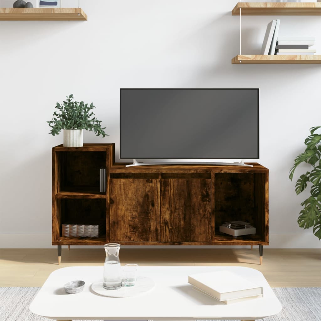 Vidaxl TV Cabinet, Smoked Oak, 100X35X55 Cm