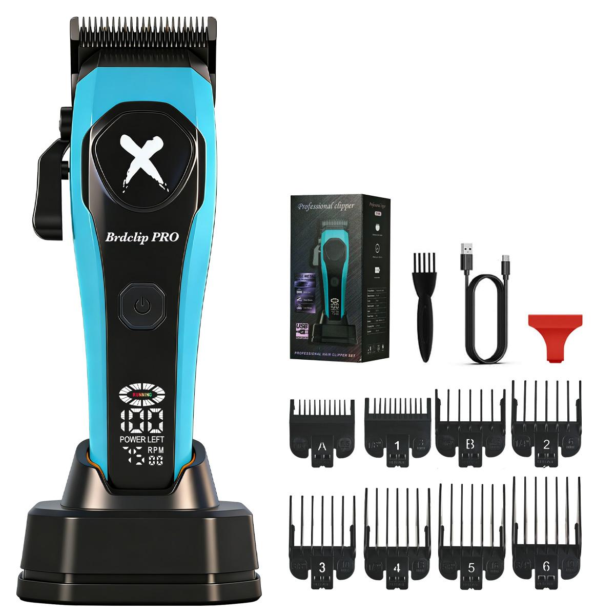 

BRDCLIP BRD-619 Home Hair Salon Hair Clipper with Gradual Change 7500RPM High-Speed Motor Men s Hair Trimmer синий