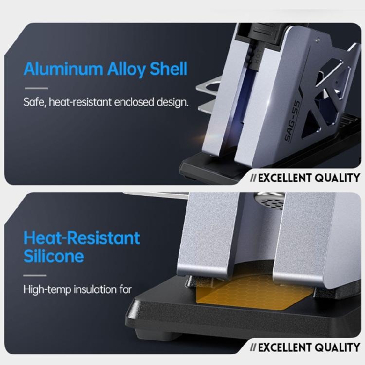 SAG55 550W With Stand BGA Rework LCD Digital Blower Soldering Heater Handheld Hot Air Blower Soldering Repair Tool