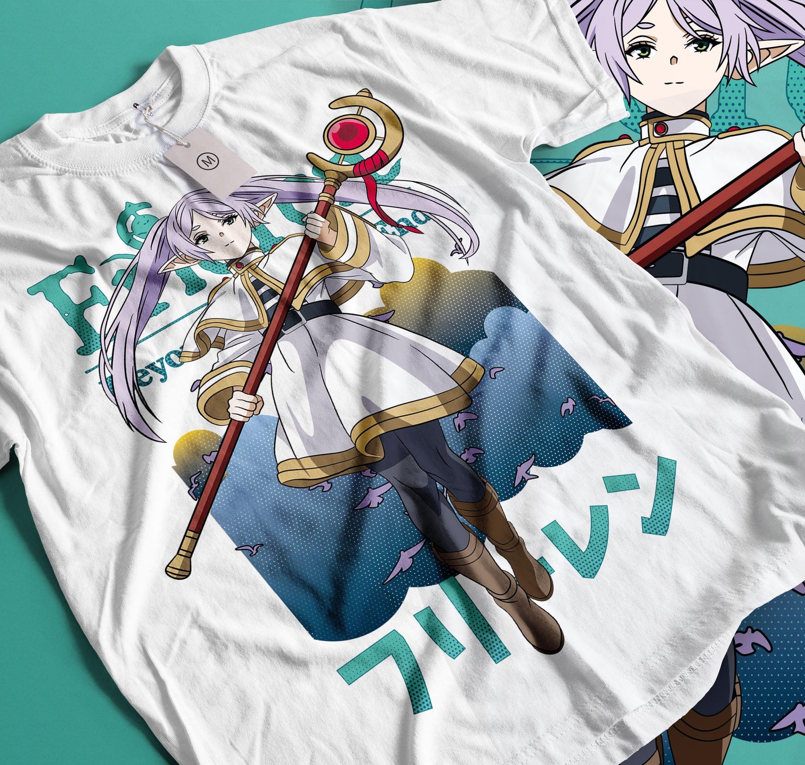 RETRO Frieren T-Shirt, Frieren Vintage Shirt, Frieren T-Shirt Fan, Frieren T-Shirt, Otaku T-Shirt, anime shirt, manga comic tee L