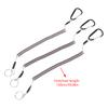 5Pcs Fishing Lanyards Fishing Tool/Pole Safety Coil Lanyard Retractable Wire Rope Buckle Fishing Anti-Lost Lanyard Rowing Rope