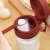 Household Kitchen Moisture-Proof Seasoning Jar Salt Container 2 In 1 Glass Spice Bottle Spoon Separation Glass Seasoning Can
