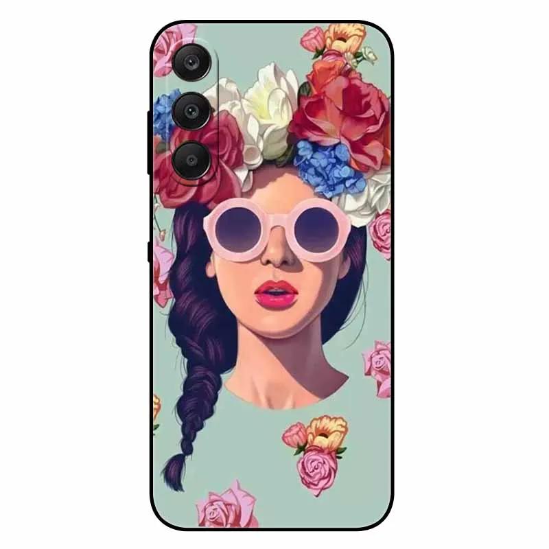 For Samsung A17 5G Case Black Silicone Soft Fashion Animal Back Cover For Samsung Galaxy A17 5G TPU Coque Cute Protective Bumper