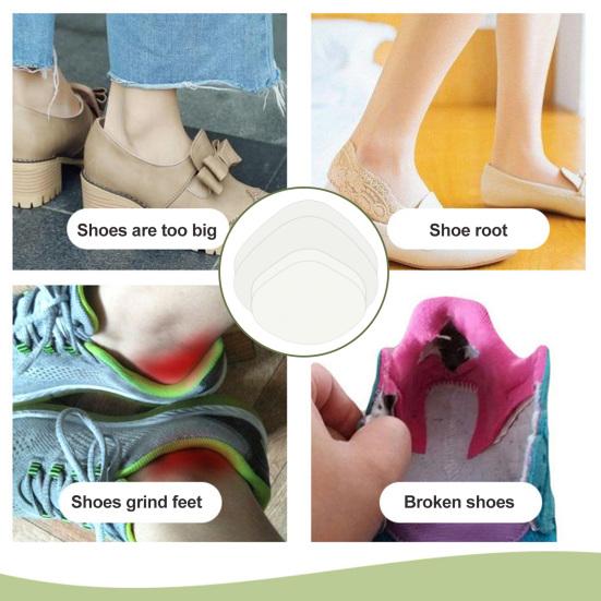 2 Pairs Shoe Heel Repair Patches Self-Adhesive Soft Inside Running Shoes Hole Repair High Heels Pain Relief Insert Cushions Pads Protectors Kit