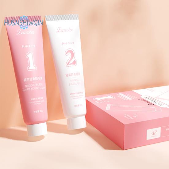 Hair Removal Cream Set - 1 Set, Soothing Gel, Plant Extract, Non-irritating, Depilatory Cream for Men and Women