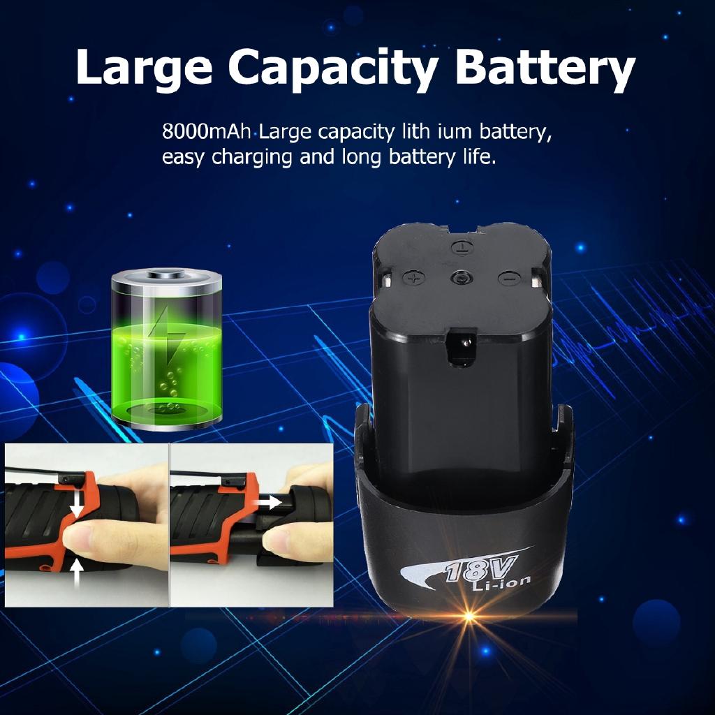 8V 8000mAh 60N.m 230RPM 3/8''  Rechargeable Power Source Portable Cordless Electric Ratchet 90° Right Angle Wrench Set New