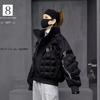 Trendy brand fashionable white duck down black down jacket women's winter stand-up collar tooling warm jacket