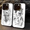 Middle Ages Retro Angel Phone Case For iPhone 17,16,15,14,13,12,11 Plus,Pro Max,XS,Colorful Silver Black Cover