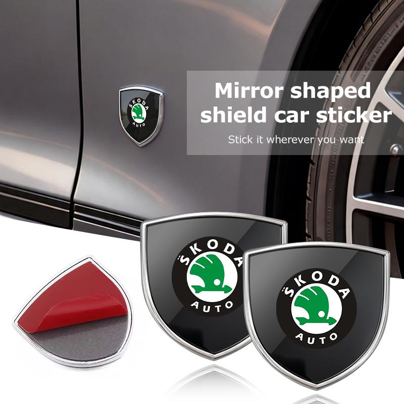 Metal 3D Car Body Decor Custom Stickers Badge Labeling For Skoda S Kodiaq Octavia 2 3 Yeti Karoq Rapid Fabia VII VRS VH1