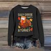 Women's Fashion Casual Long Sleeve Loose  Printed Sweatshirt