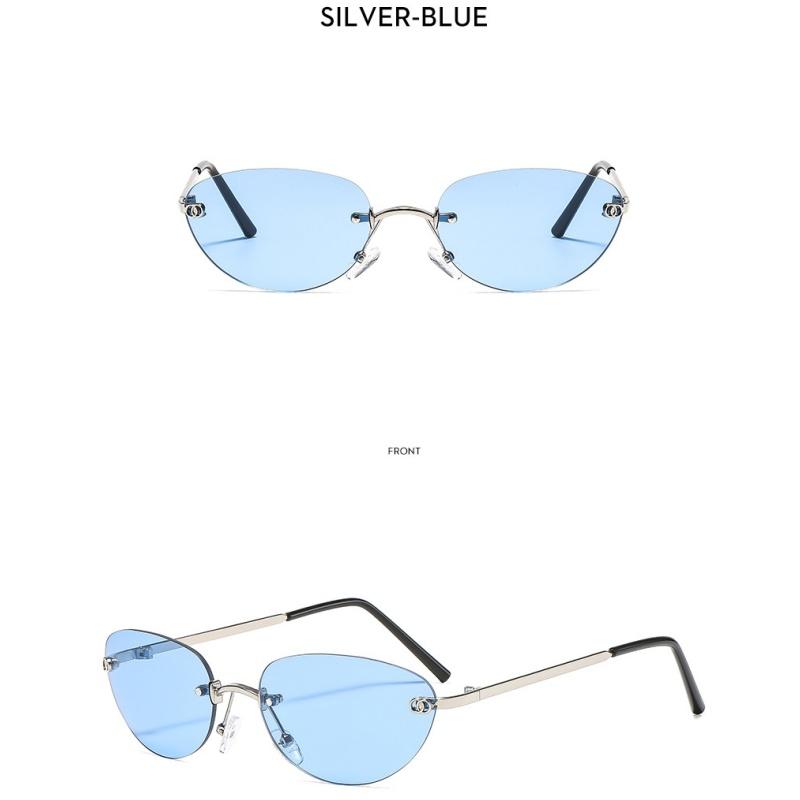 Women's sunglasses, men's and women's fashion frameless sunglasses, metal sunglasses