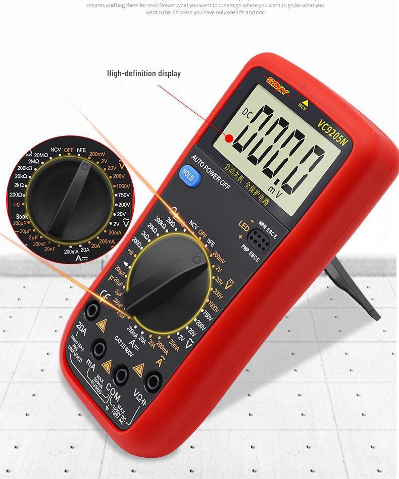 Shengde VC9801 High-Precision Intelligent Digital Multimeter