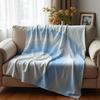 Pastel Color Block Halloween Tile Anime Cartoon Flannel Blanket Soft Warm Throw for Bedroom Sofa Car Kids Holiday Gift