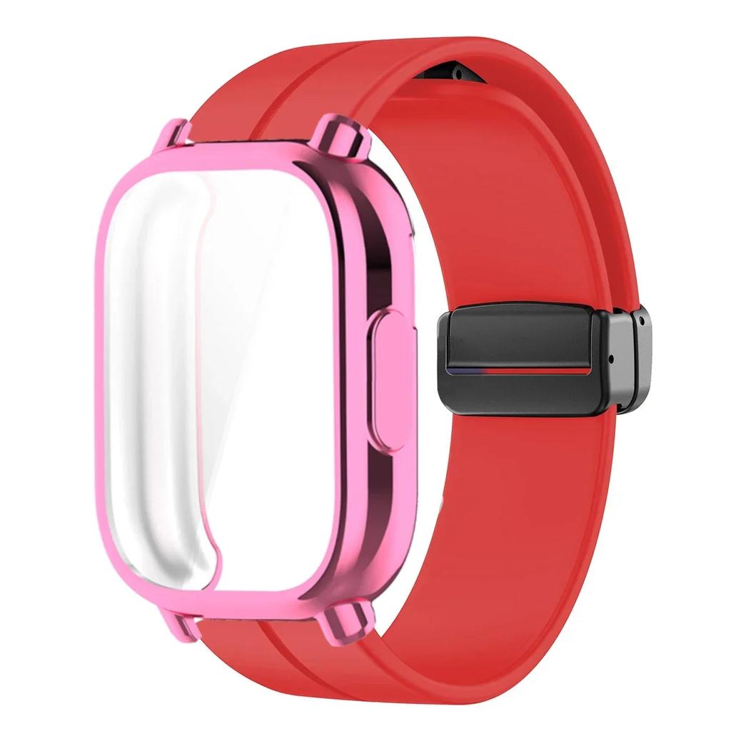 Magnetisches Silikonarmband + Hülle für Xiaomi Redmi Watch 5 Active Lite Smartwatch Armband und Hülle für Redmi Watch 5 Active Lite