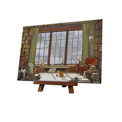 Pinto 368-Piece Mini Plastic Jigsaw Puzzle "David Maclean - Cats In the Window" (13x19cm) for Kids and Adults, No Broken Pieces, Clicks Into Place [P1