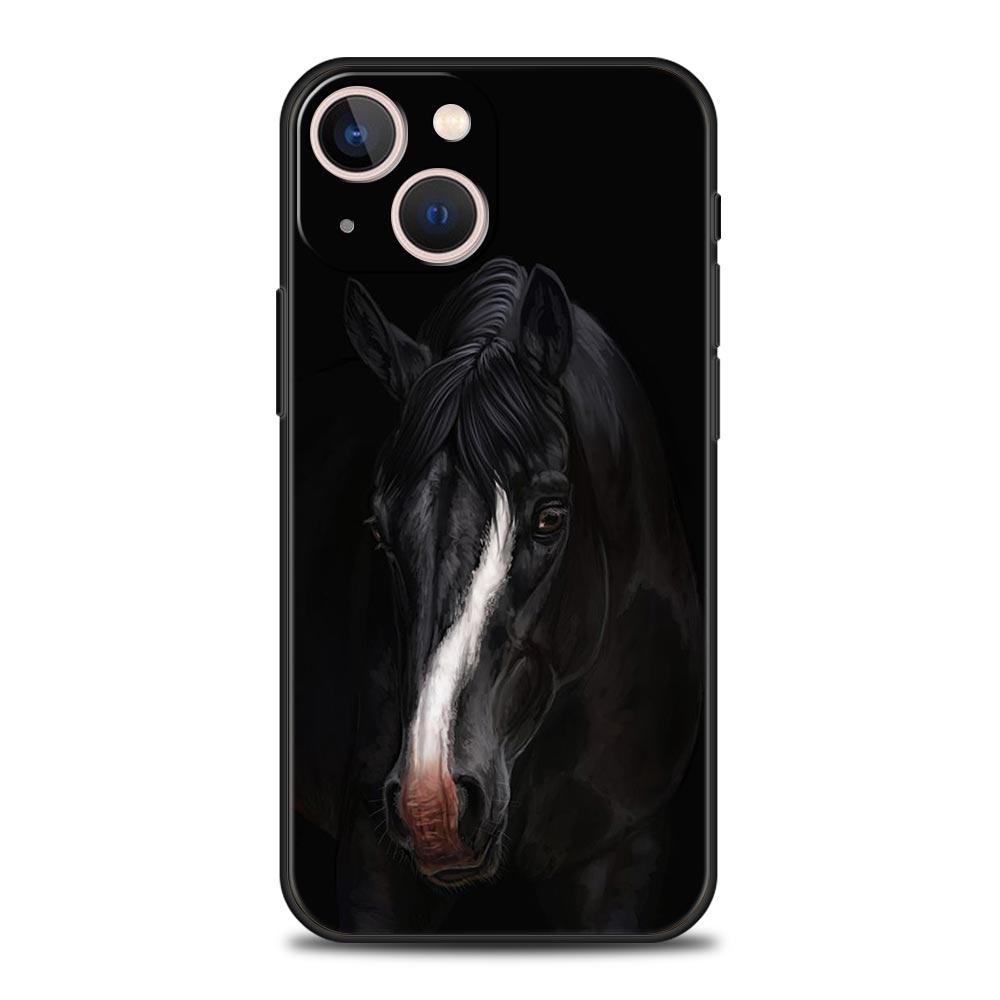 Animal Horse Phone Case Cover for iPhone 17 16 15 14 13 12 Pro Max 11 Pro Max 17 AIR Plus Shockproof Soft TPU Shell Fundas Capas