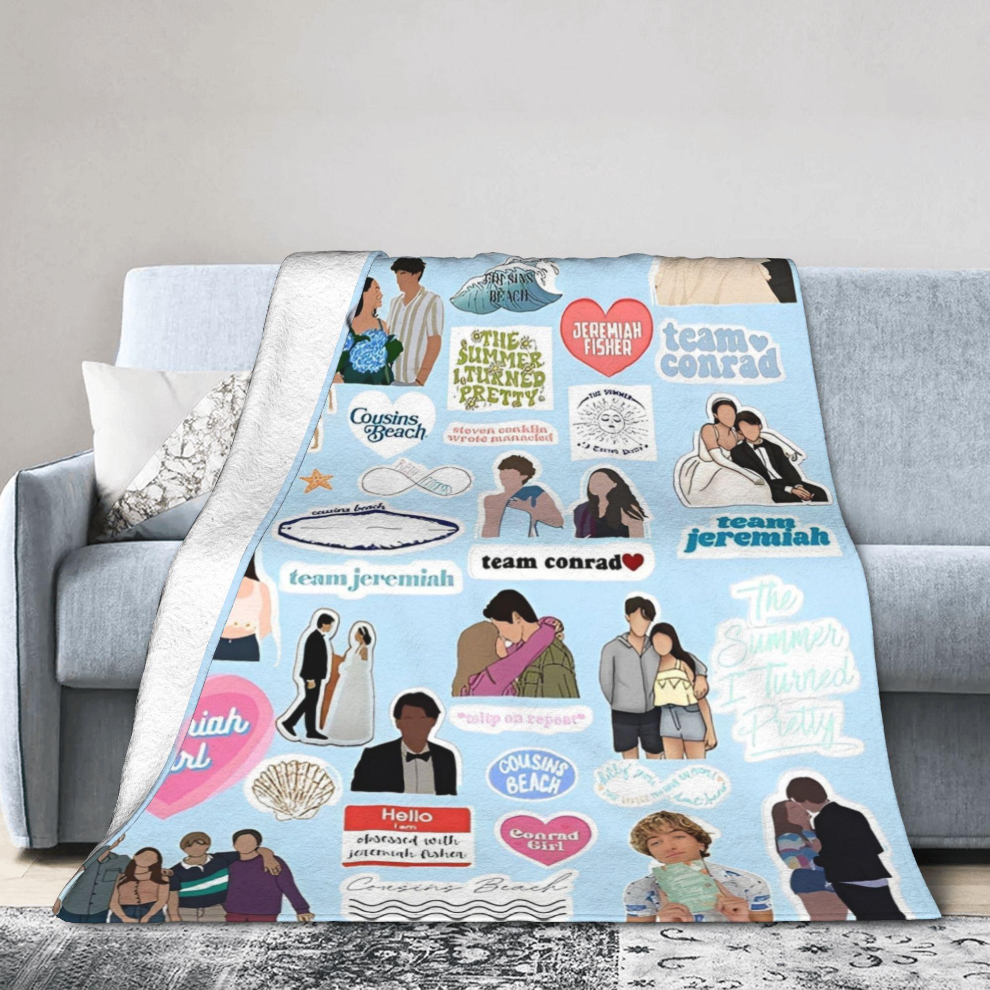 Funny The Summer I Turned Pretty Blanket Cover TSITP Flannel Throw Blanket Bed Sofa Printed Soft Warm Bedspreads 75X95CM