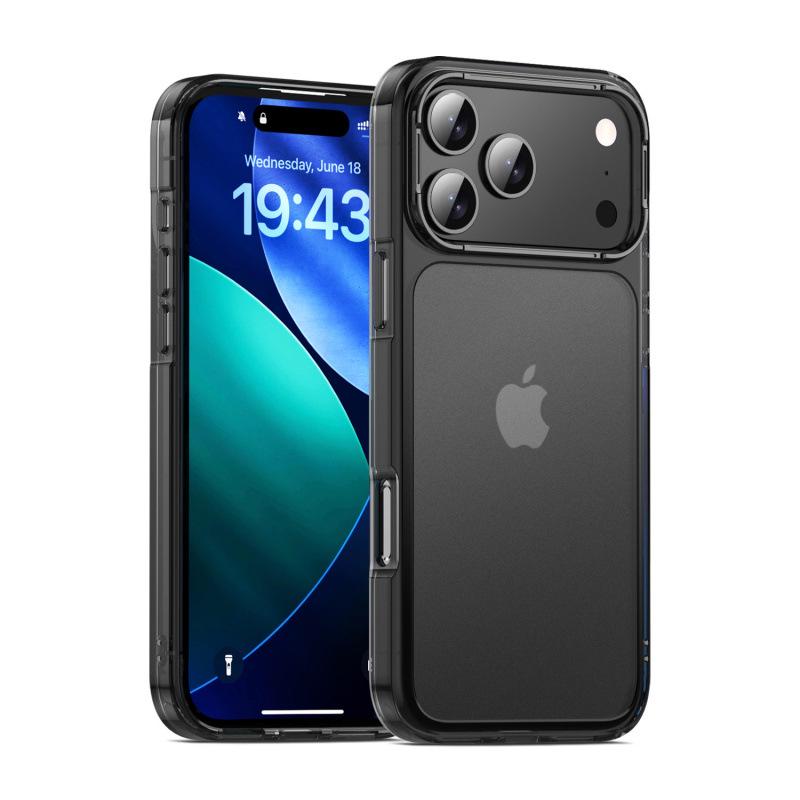 Frosted Transparent Shock-Absorbing Phone Case for Apple 16 & 17 Pro Max with Airbag Reinforcement iPhone 17 Pro